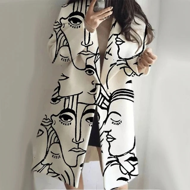 Stilzeits | Langer Mantel Mit Reverskragen Für Damen