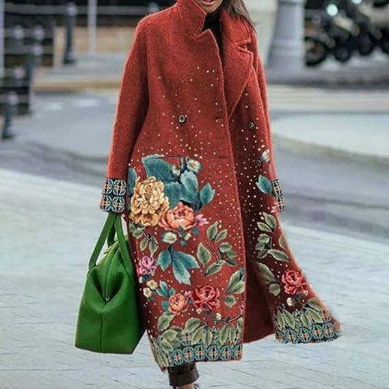 Stilzeits | Langer Mantel Mit Reverskragen Für Damen