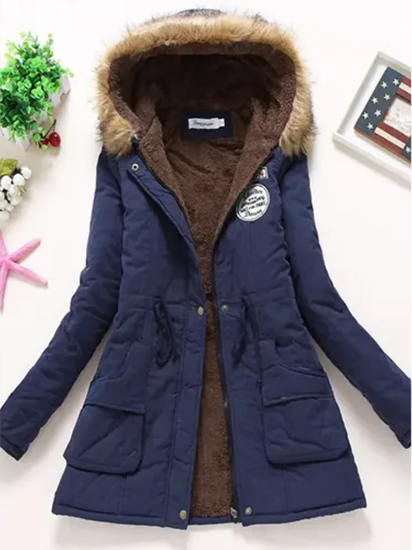 Stilzeits | Winterjacke mit Kapuze und Innenfutter für Frauen Ideal für Den Alltag