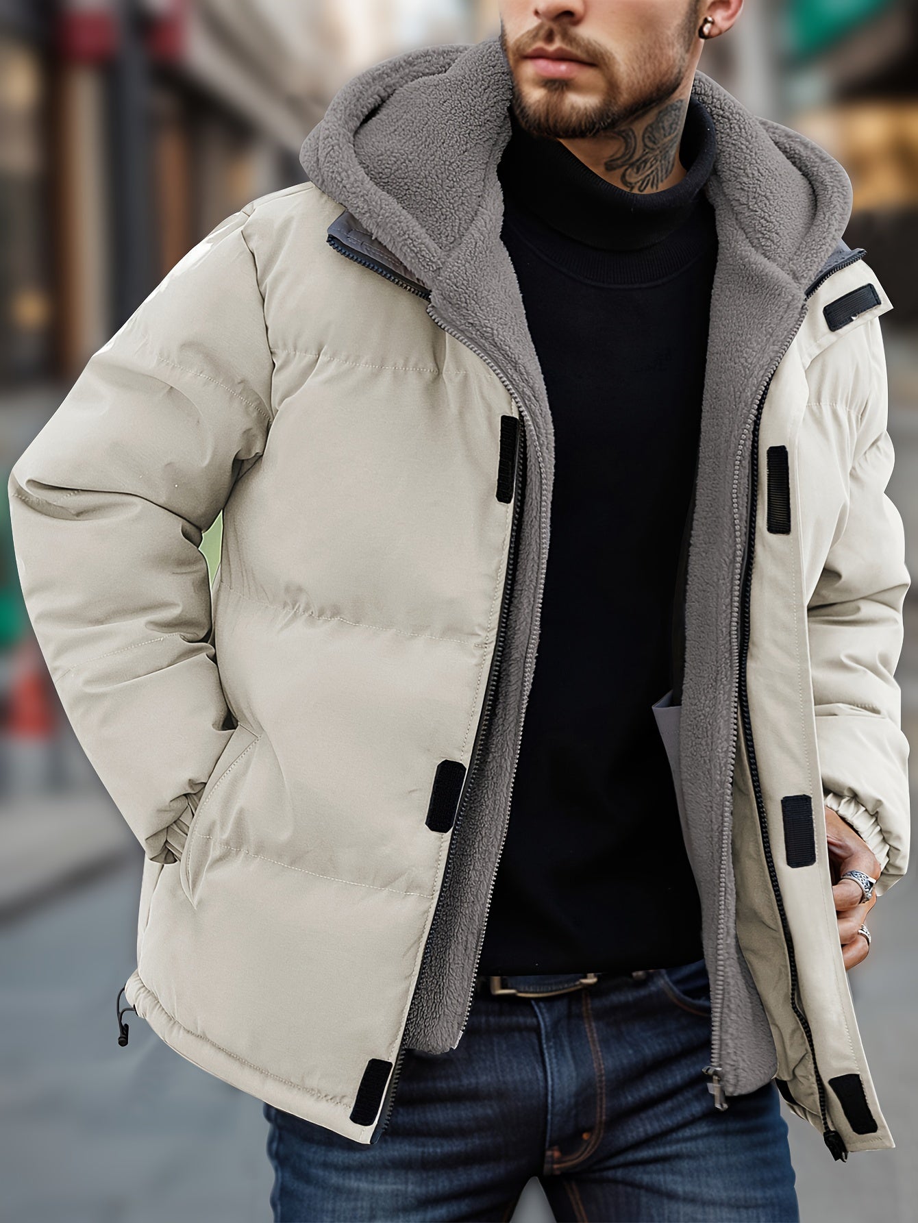 Stilzeits | Winter-Kapuzenjacke im 2-in-1-Look