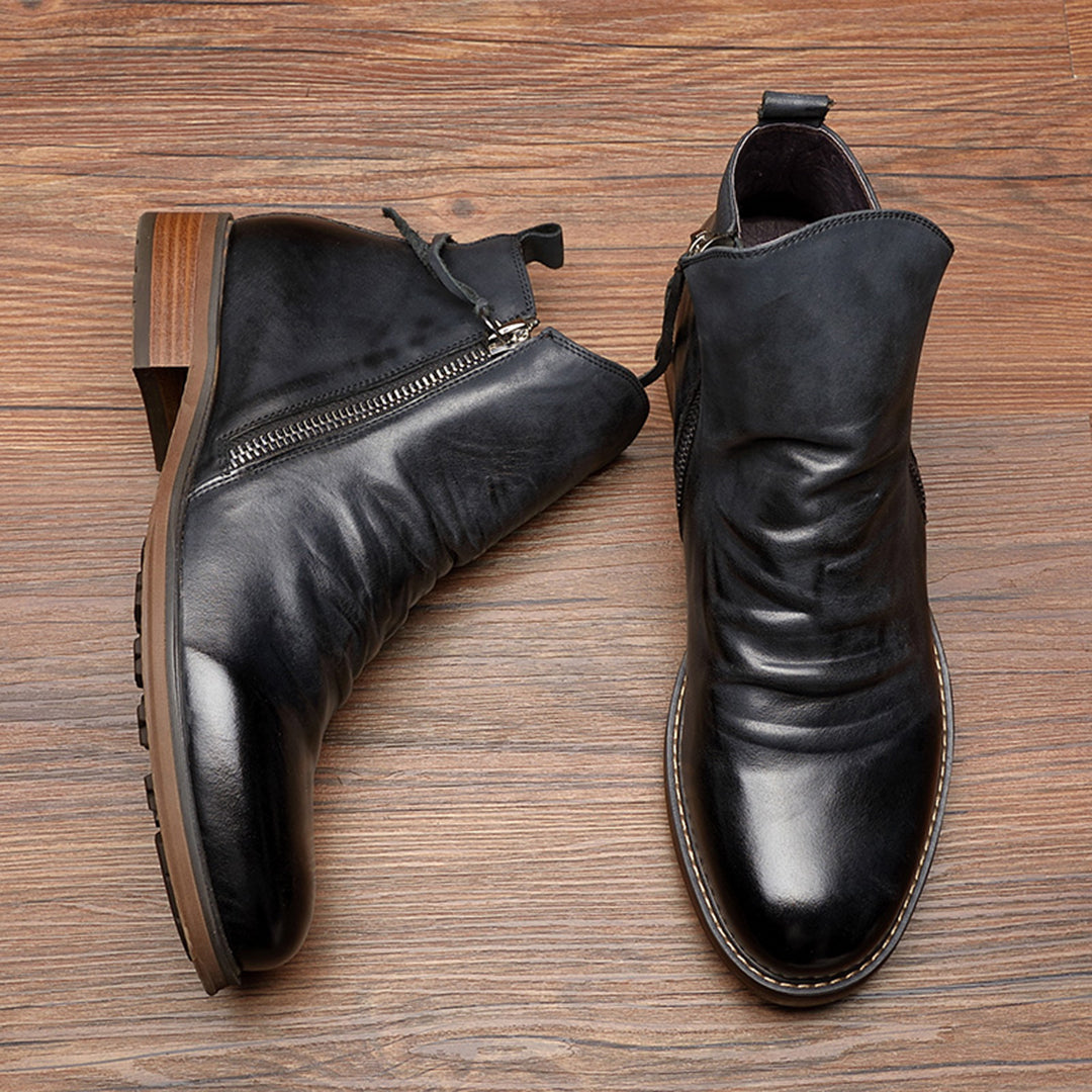 Herren Vintage Stiefeletten - Mit Seitlichem Reißverschluss