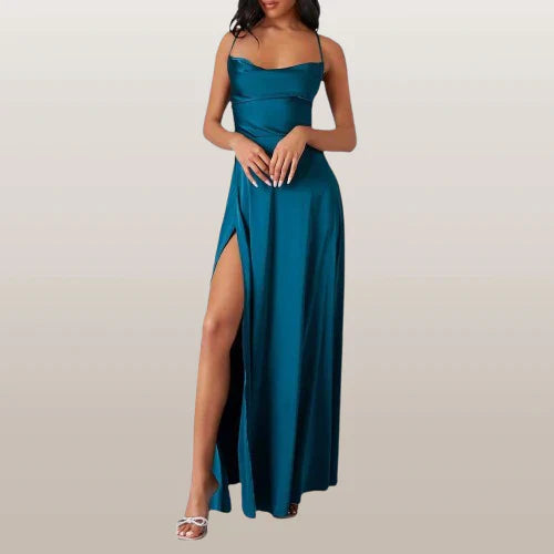 Damen Abendkleid Mit Hohem Seitenschlitz | Maxi