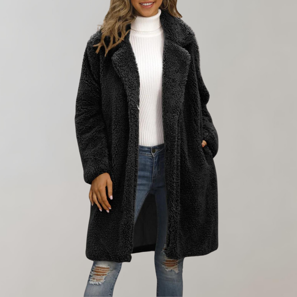 Stilzeits | Oversized Teddyjacke mit Kapuze Fleece Gemütlich und Warm