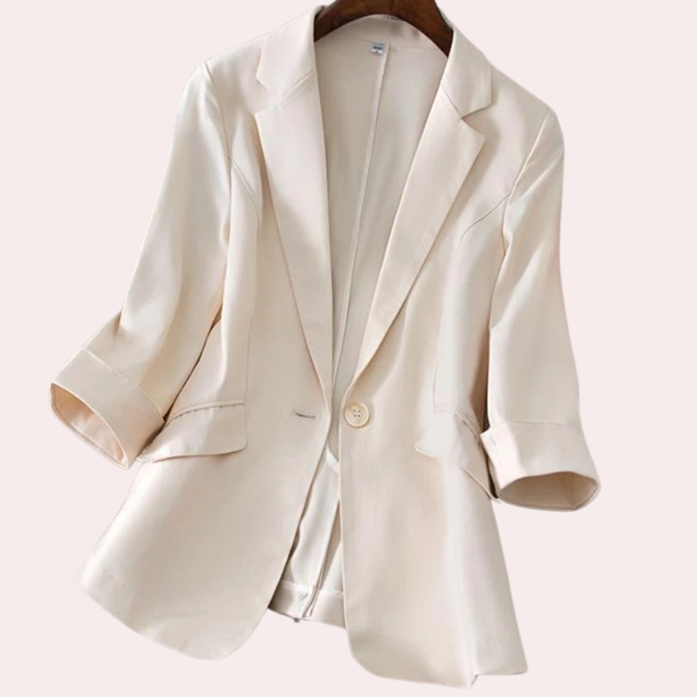 Stilzeits | Blazer mit 3/4 Ärmeln Polyester Elegant und Vielseitig