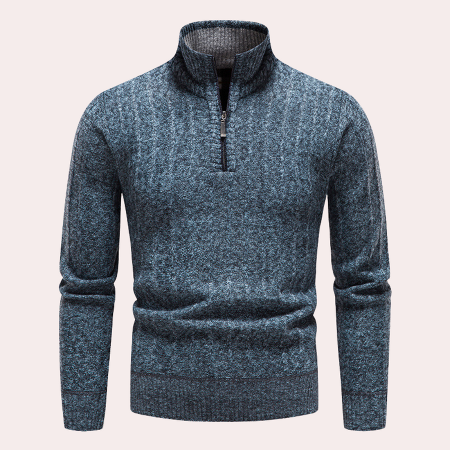 Stilzeits | Herrenpullover mit Rollkragen und Reißverschluss
