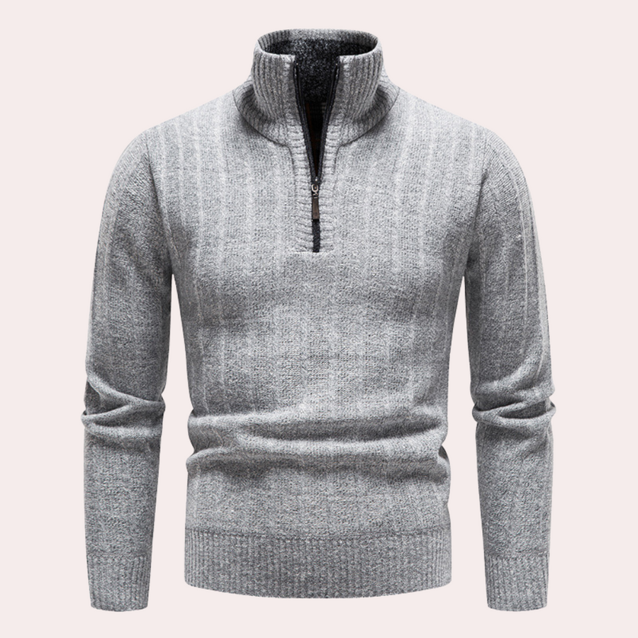 Stilzeits | Herrenpullover mit Rollkragen und Reißverschluss