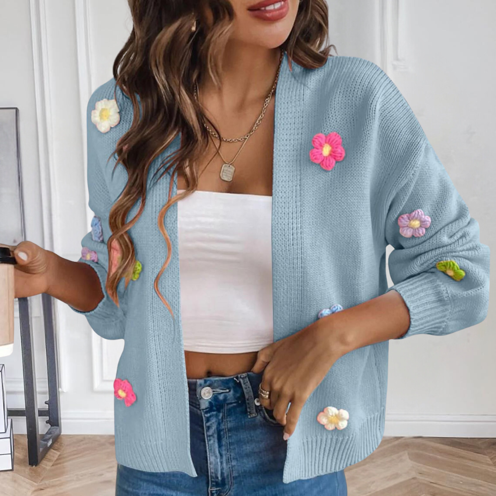 Stilzeits | Damenjacke mit 3D Blumen – Maribel