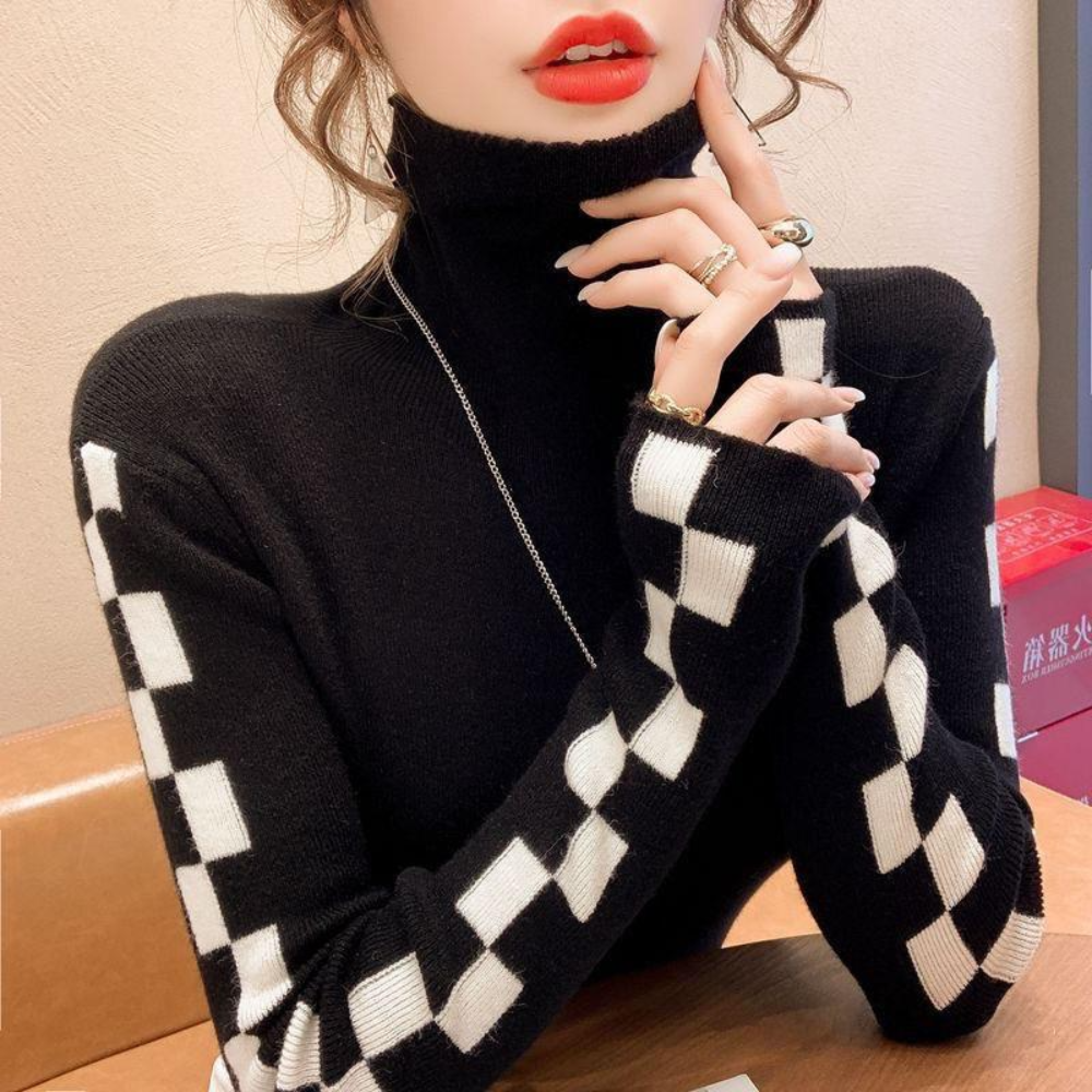 Trendiger, kuscheliger Damen-Rollkragenpullover Justine für einen stylischen Look