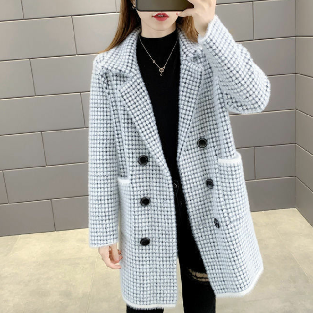 Stilvoller Damenmantel in mittlerer Länge für einen eleganten Auftritt