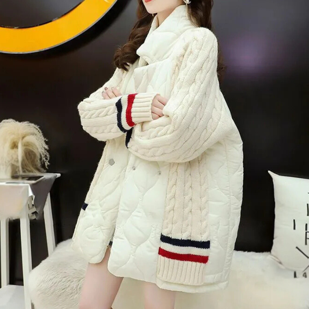 Stilvolle, warme Damen-Strickjacke OHANA für den Winter