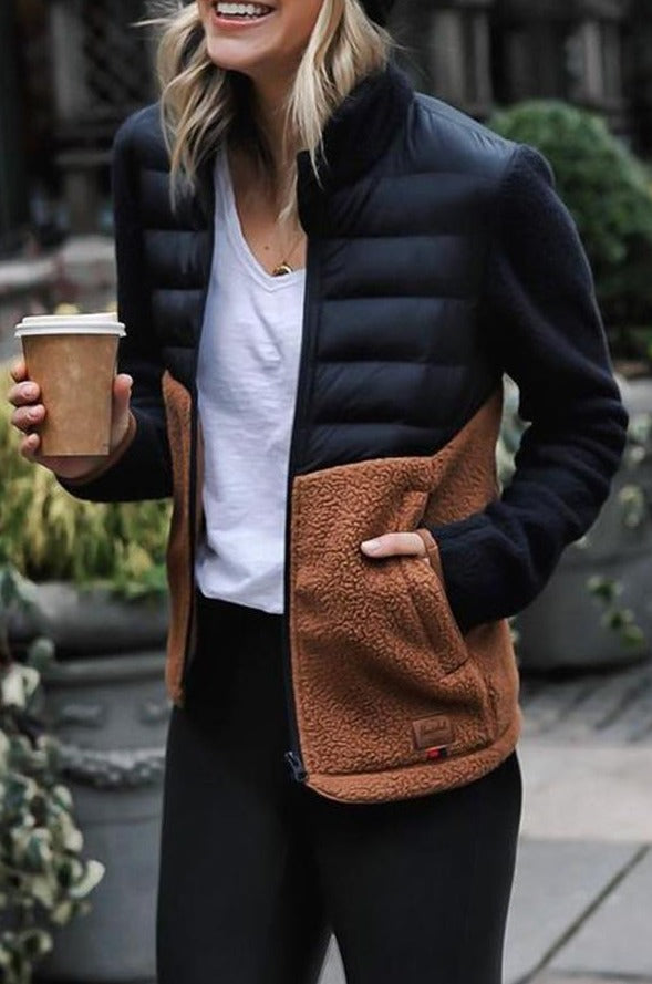 Vanyae Damenmantel mit Mandarin-Kragen für die Freizeit