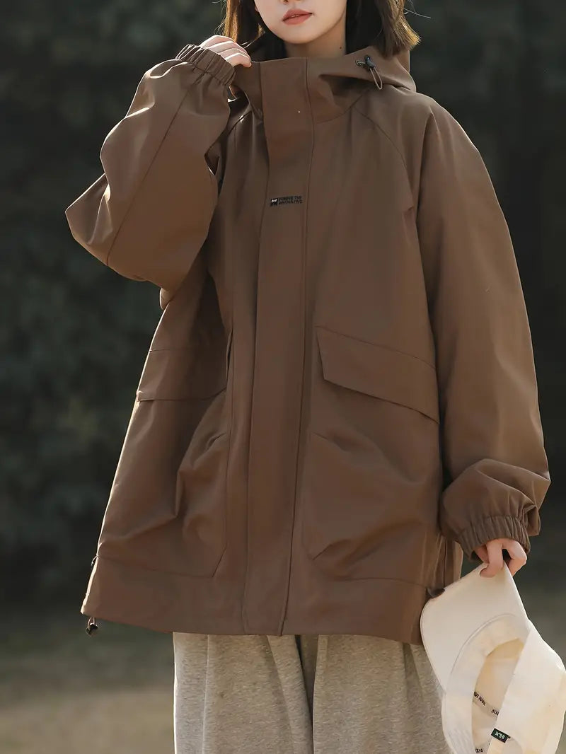 Shiselle Damen Kapuzenpullover: Langarm, unifarben, elastische Ärmel, für entspannte Sport-Styles