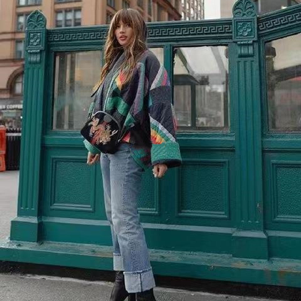 Stilzeits | Herbstjacke mit Reißverschluss und Steppung, Übergrößed