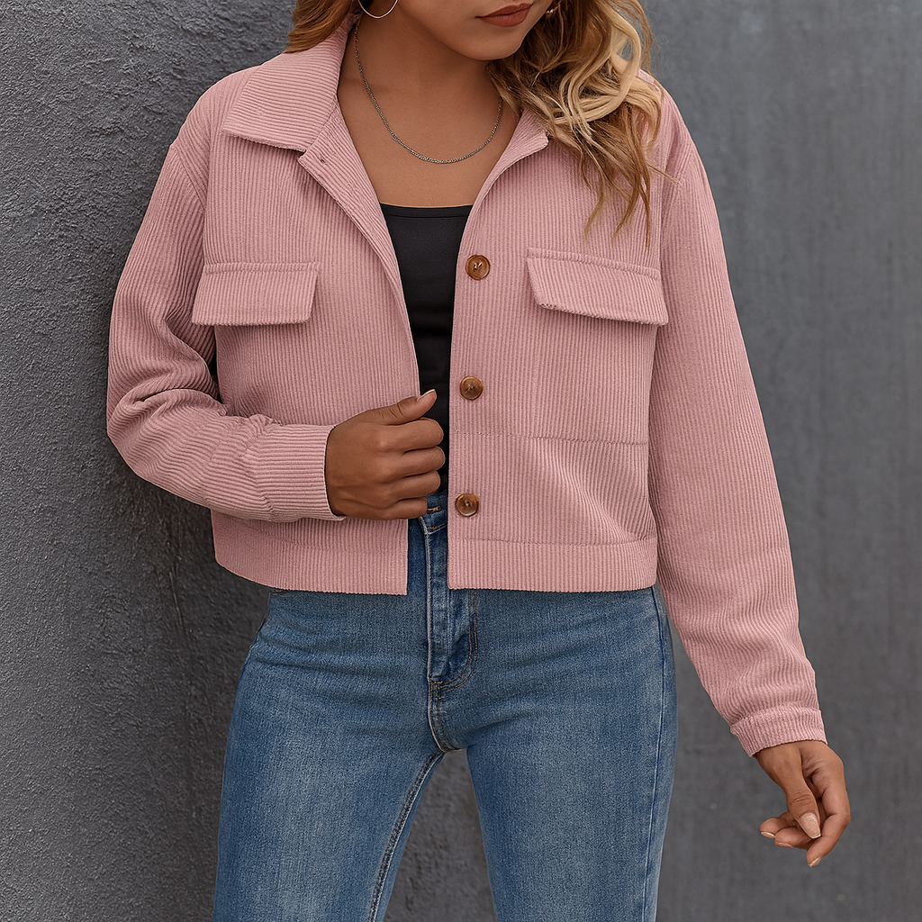 Stilzeits | Übergangsjacke aus Samtoptik, Elegant