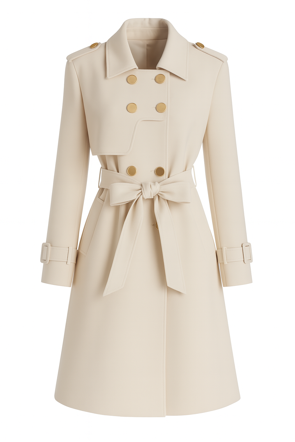 Stilzeits | Trenchcoat mit Gürtel und Doppelknopfverschluss