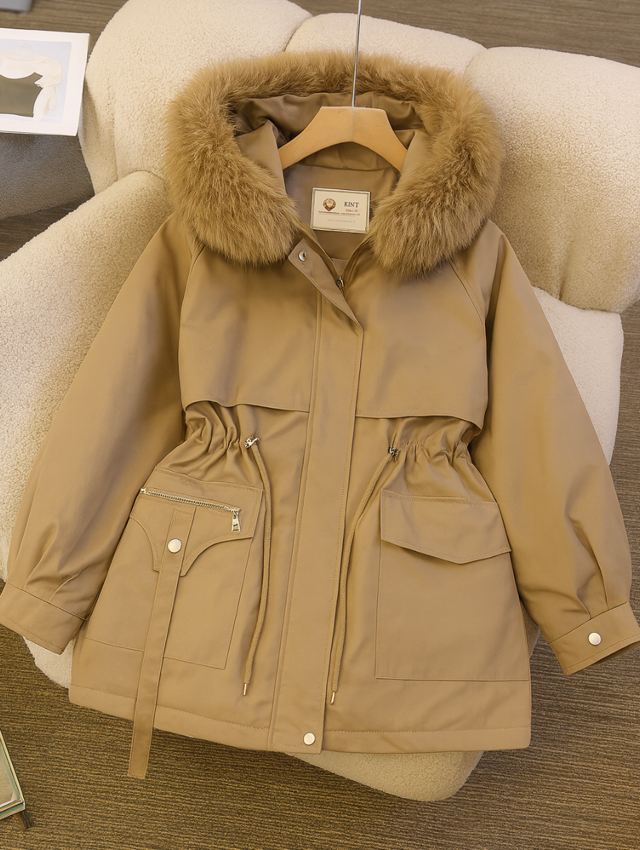 Stilzeits | Winterjacke mit gefütterter Kapuze und Zugband, Warm