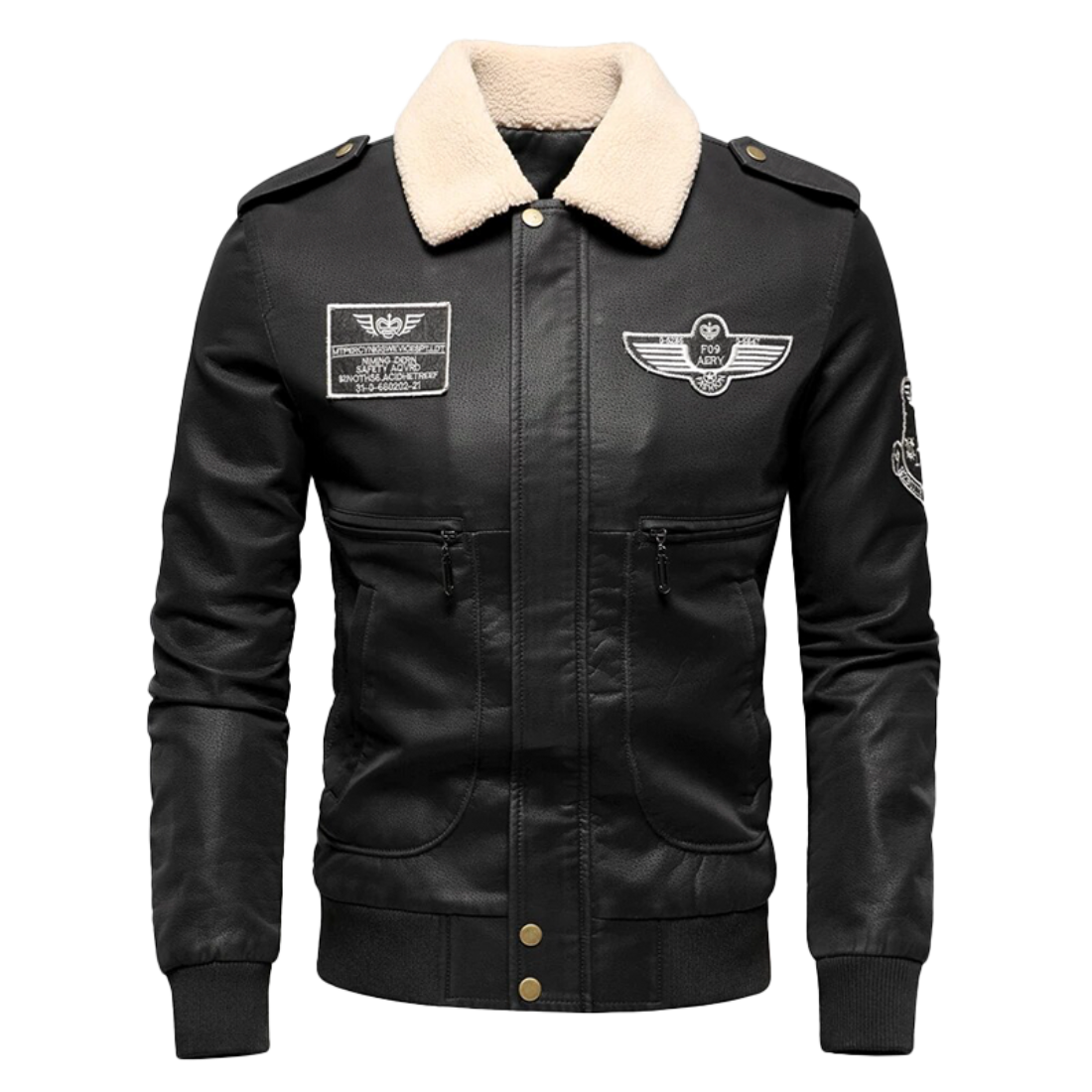 Stilzeits | Herren Lederjacke Im Bomberstil