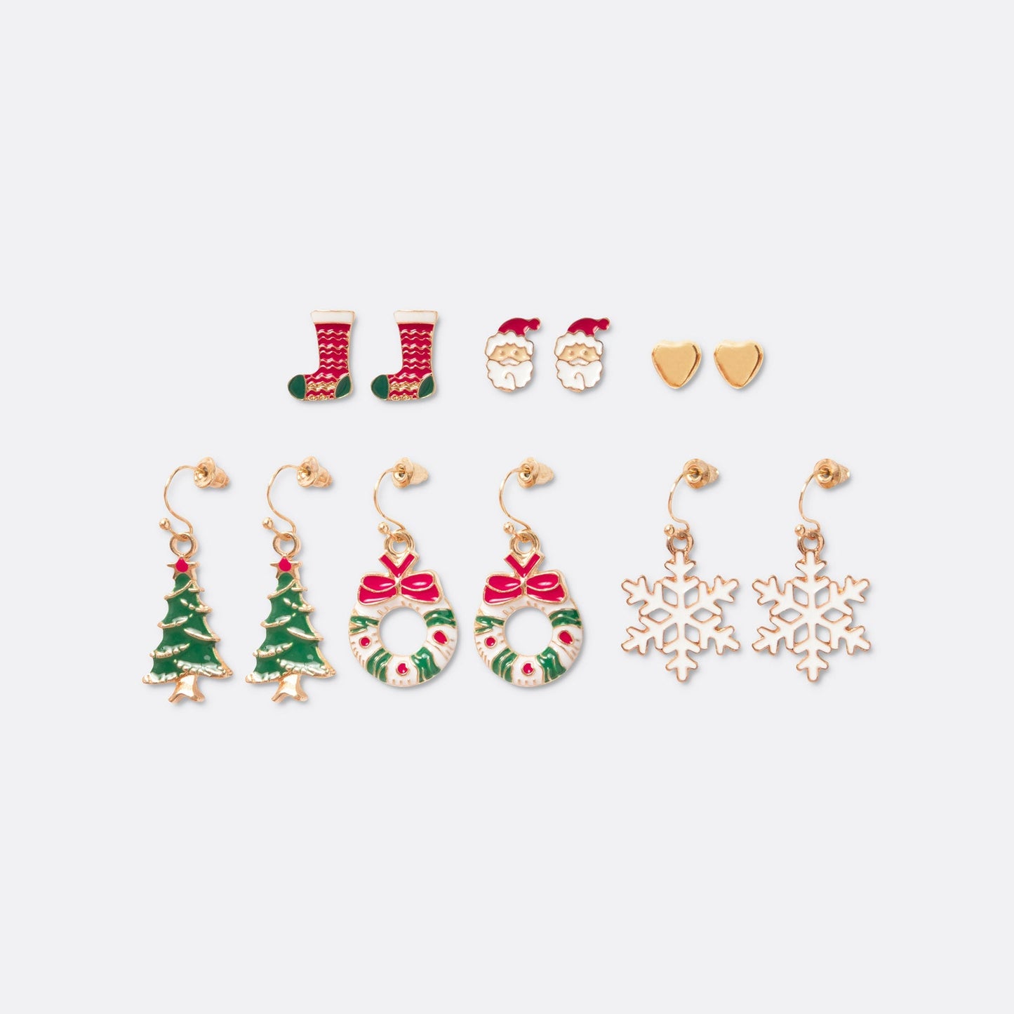 Weihnachtsohrringe (6er-Pack) - Stilzeits