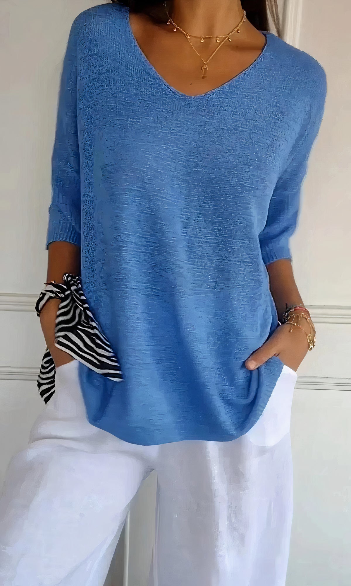 Strickpullover mit V-Ausschnitt