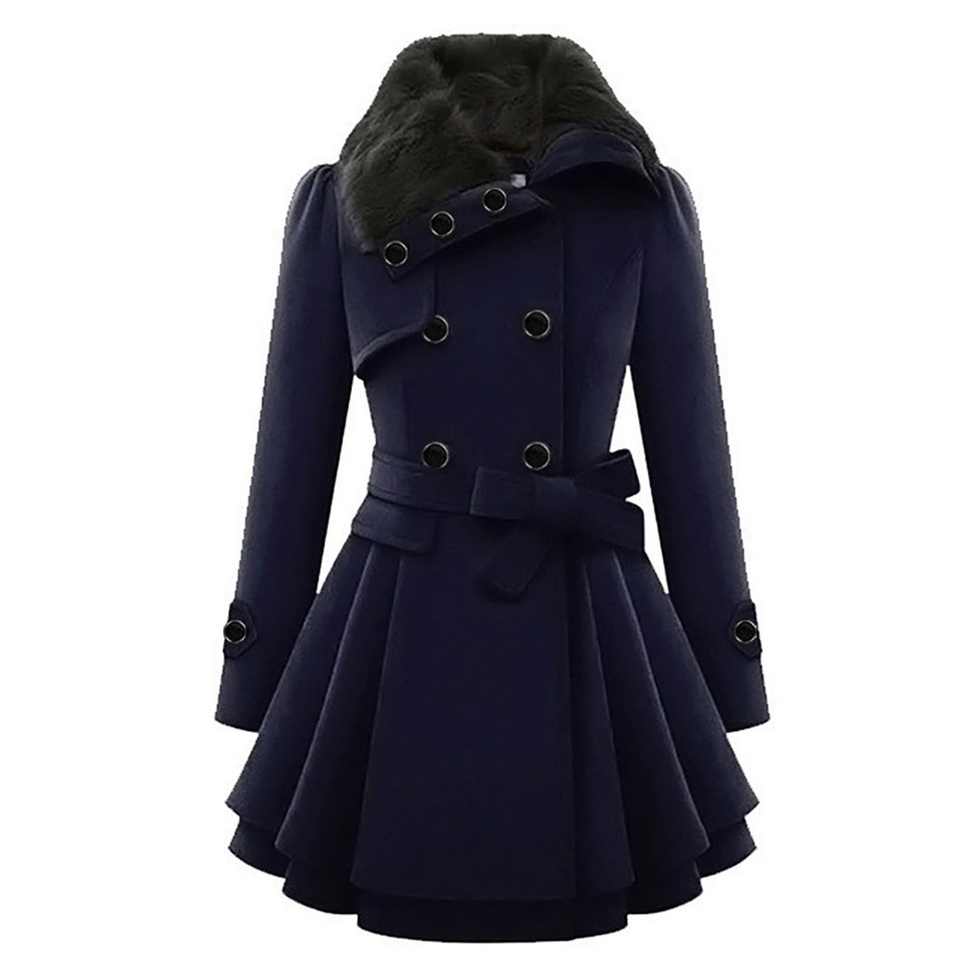 Stilzeits | Wollmix-Trenchcoat - eleganter langer Wintermantel