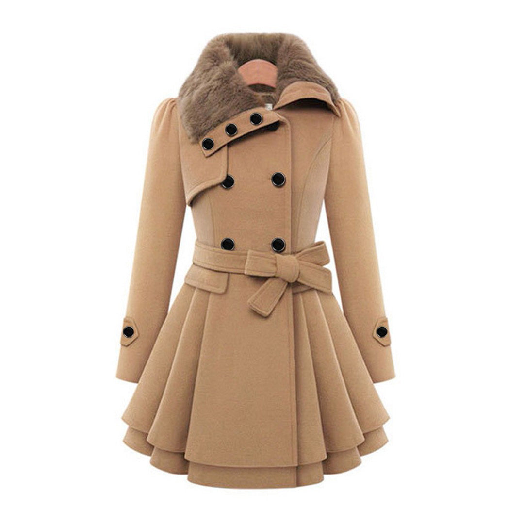 Stilzeits | Wollmix-Trenchcoat - eleganter langer Wintermantel