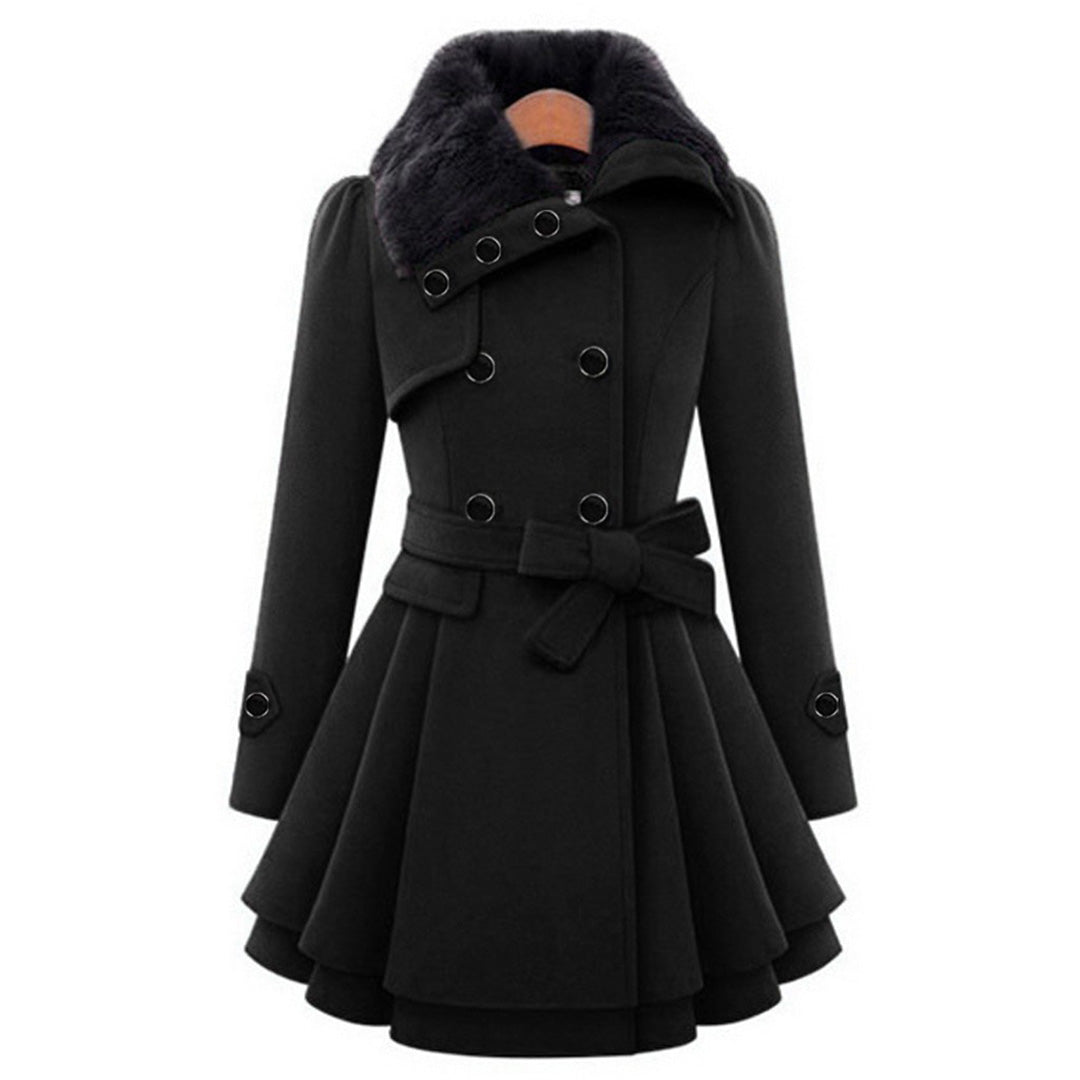 Stilzeits | Wollmix-Trenchcoat - eleganter langer Wintermantel