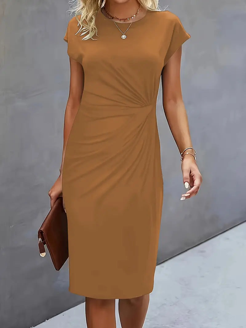 Damen-Midi-Kleid mit Vorderknoten von Reilly