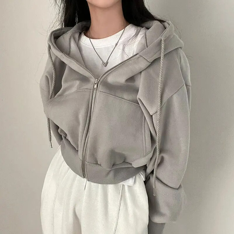 Damen Hoodie Mit Reißverschluss | Übergroß