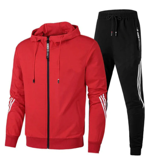 Herren Sportlicher Trainingsanzug Set - Kapuzenjacke & Jogginghosen