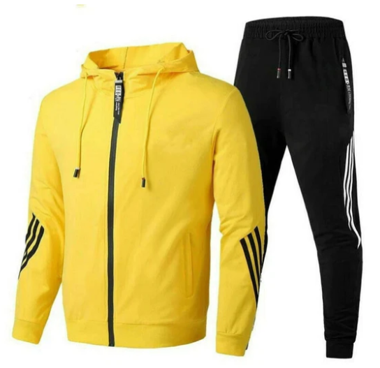 Herren Sportlicher Trainingsanzug Set - Kapuzenjacke & Jogginghosen