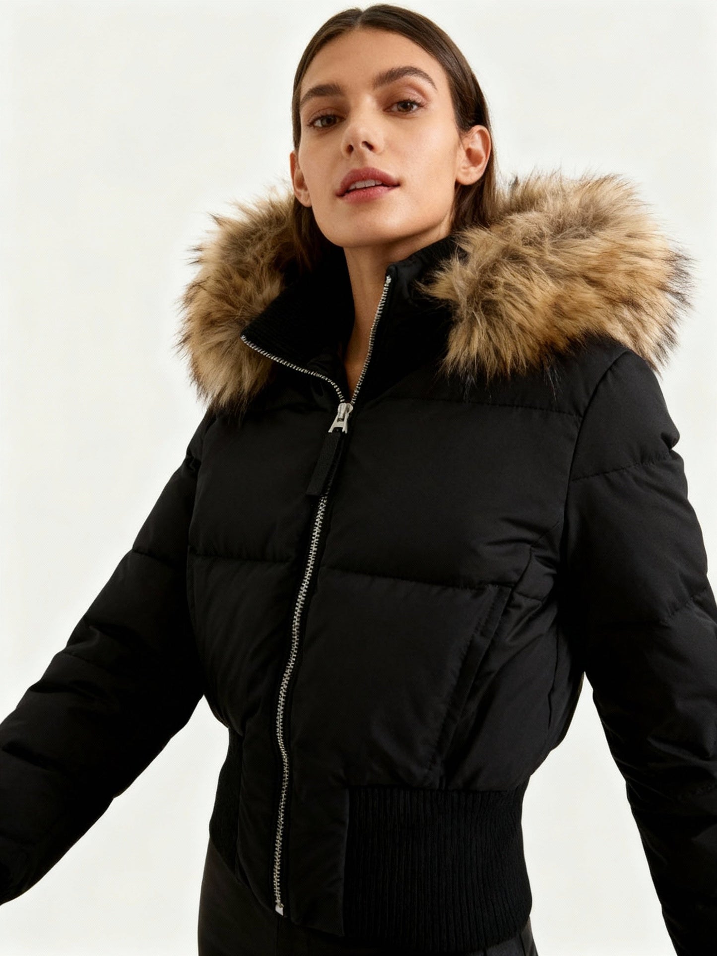 Damen Gestepptes Winterjacke – Warm, Leicht & Mit Abnehmbarer Kapuze | Stilzeits
