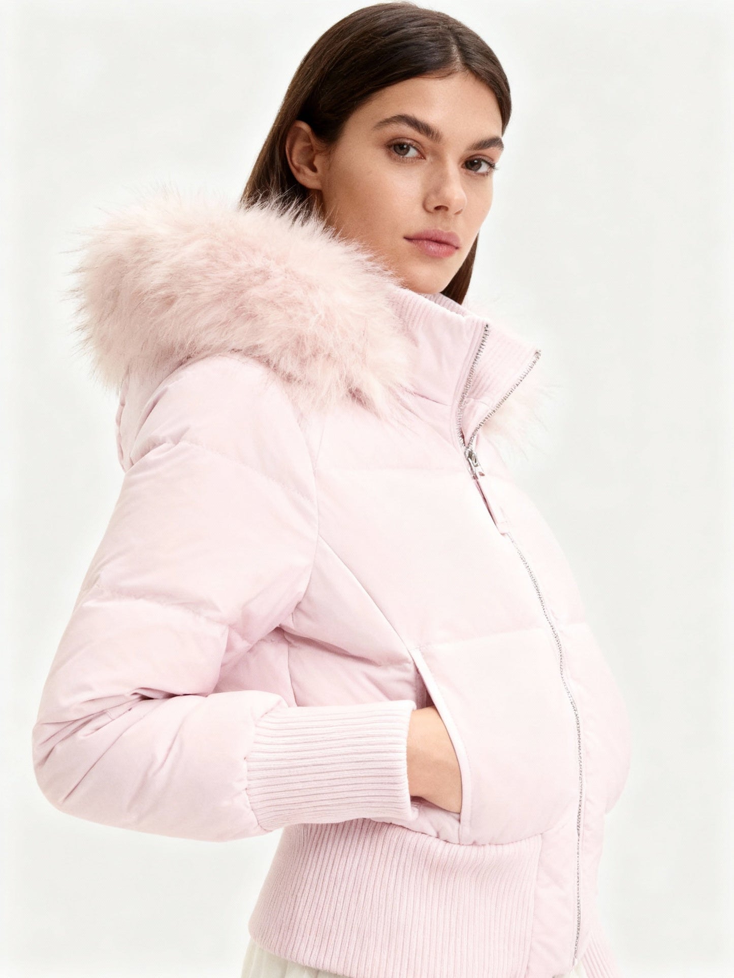 Damen Gestepptes Winterjacke – Warm, Leicht & Mit Abnehmbarer Kapuze | Stilzeits