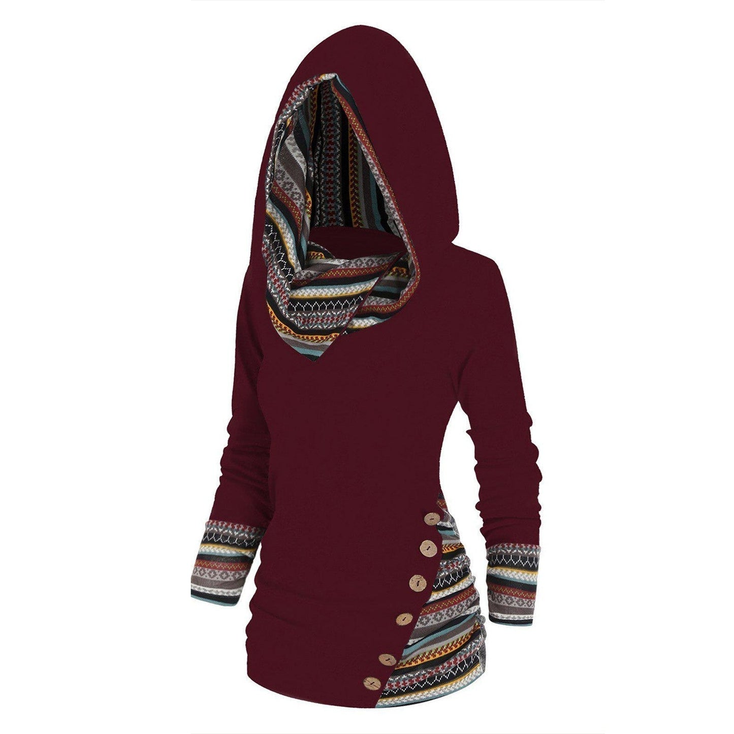 Saymera: Lockerer Kapuzenpullover im Tribal-Stil