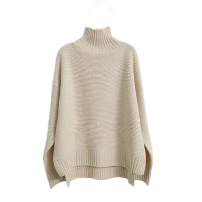 Stilzeits | Oversized Rollkragenpullover Gestricktes Polyester Komfort und Eleganz