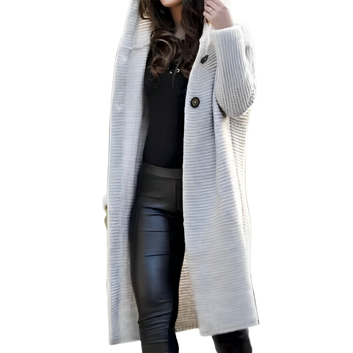 Strickmantel Jordyn mit Kapuze