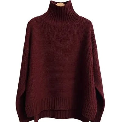 Stilzeits | Oversized Rollkragenpullover Gestricktes Polyester Komfort und Eleganz