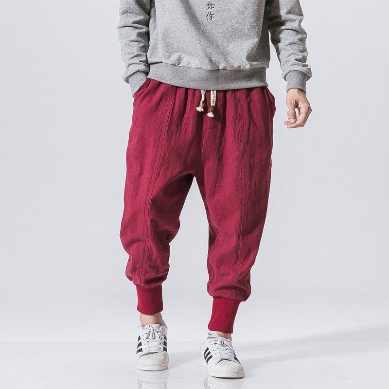 Herren Schmal Zulaufende Harem-Jogginghose – Lässiger Streetwear-Stil