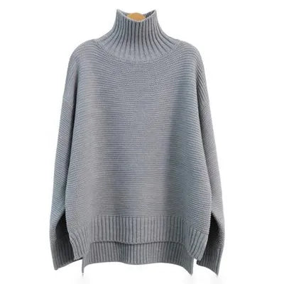 Stilzeits | Oversized Rollkragenpullover Gestricktes Polyester Komfort und Eleganz