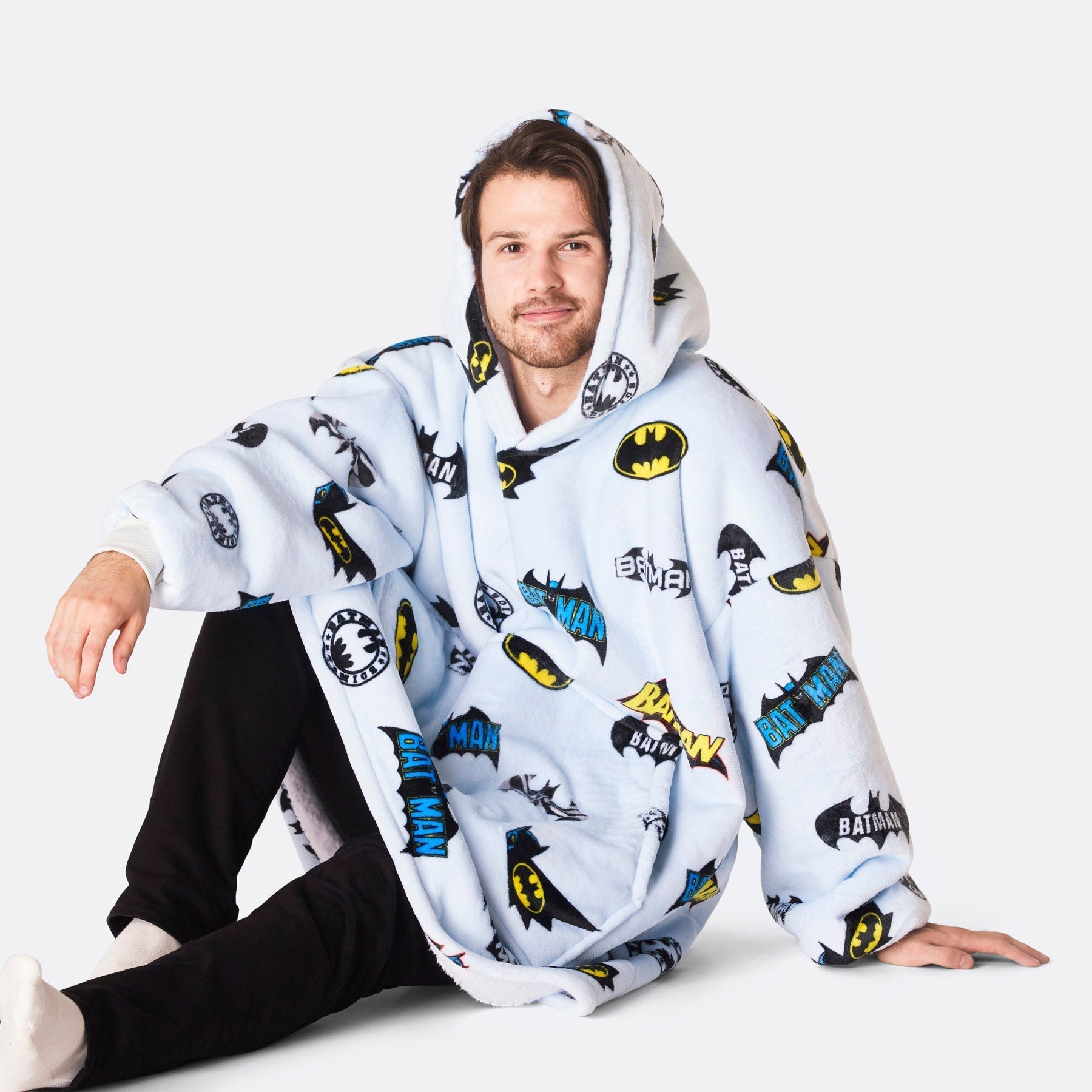 Hellblauer Batman HappyHoodie - Stilzeits