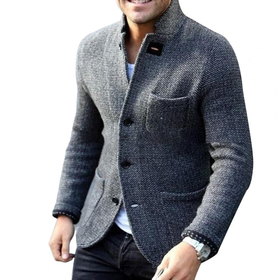 Herren Knopf-Cardigan - Stehkragen Lässiger Stil