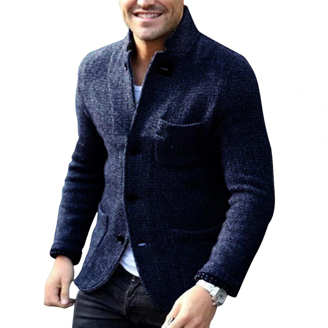Herren Knopf-Cardigan - Stehkragen Lässiger Stil