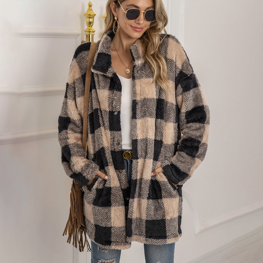 VIALI - Elegantes und bequemes kariertes Mantel