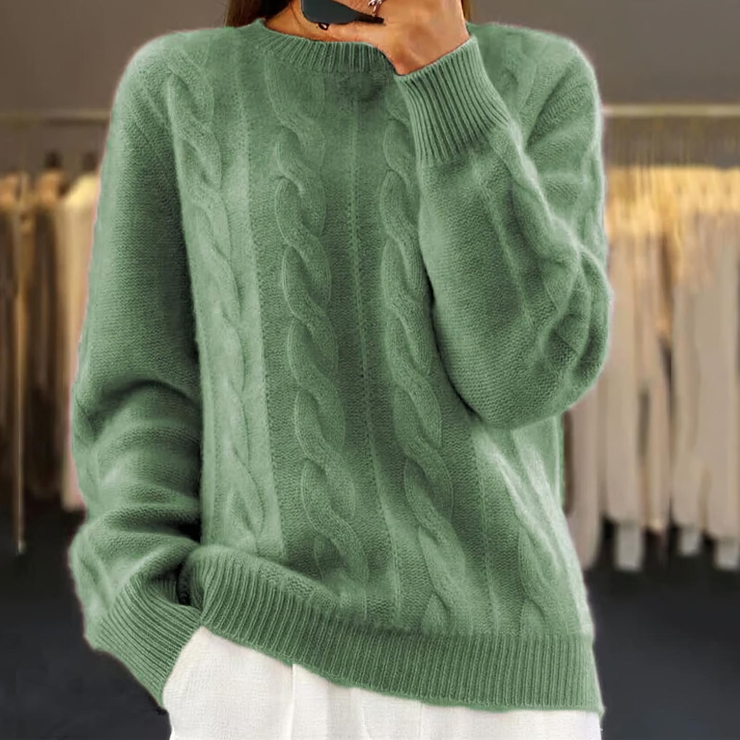 Vintage-Style Rollneck Jumper - Libby
