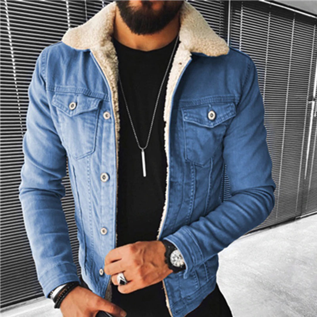 Warme Jeansjacke für Herren – kuscheliges Futter