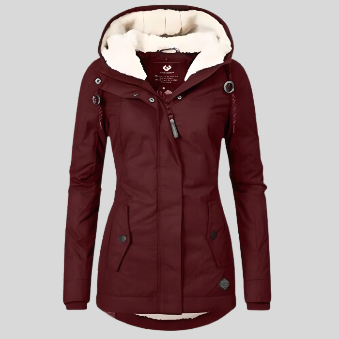 Stilzeits | Winterjacke mit Kapuze - Fleece-Futter Damenjacke