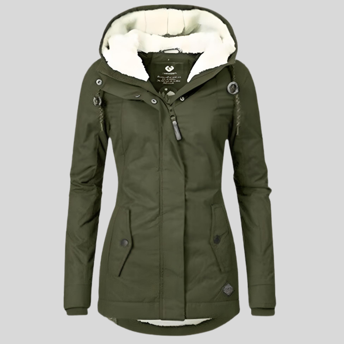 Stilzeits | Winterjacke mit Kapuze - Fleece-Futter Damenjacke