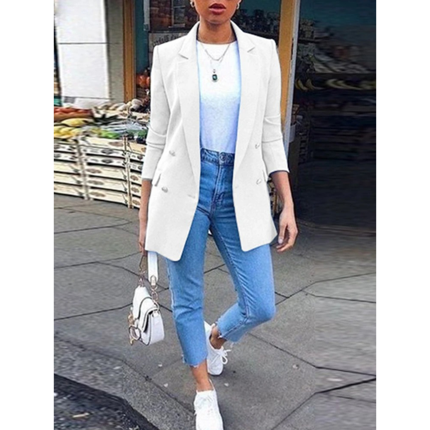 Stilzeits | Stylischer Mid-Length Damenblazer