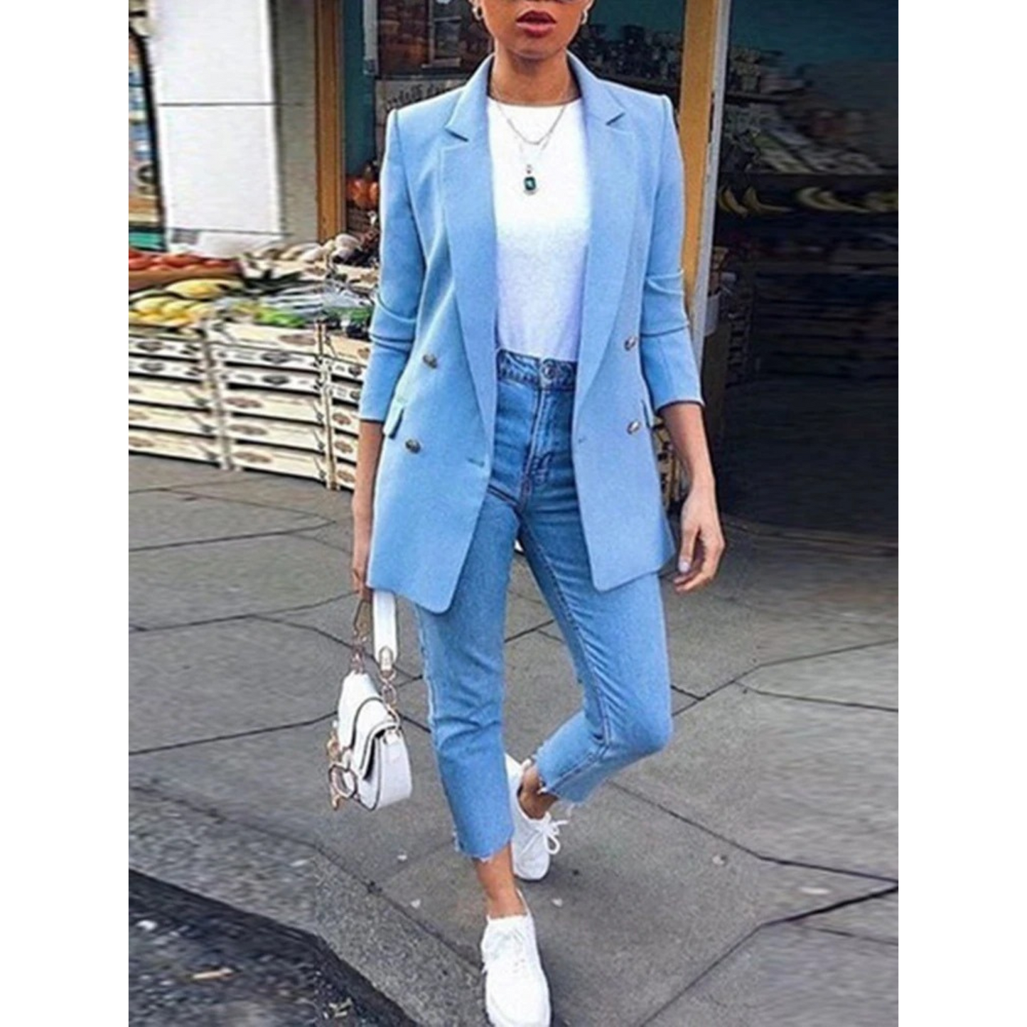 Stilzeits | Stylischer Mid-Length Damenblazer