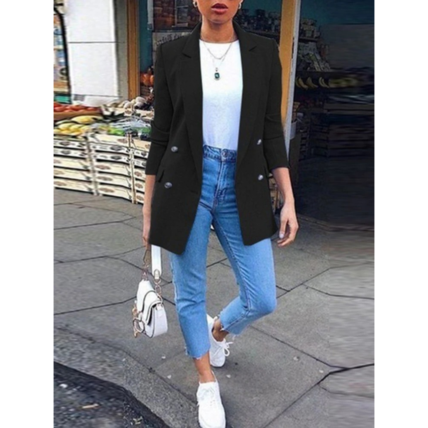 Stilzeits | Stylischer Mid-Length Damenblazer