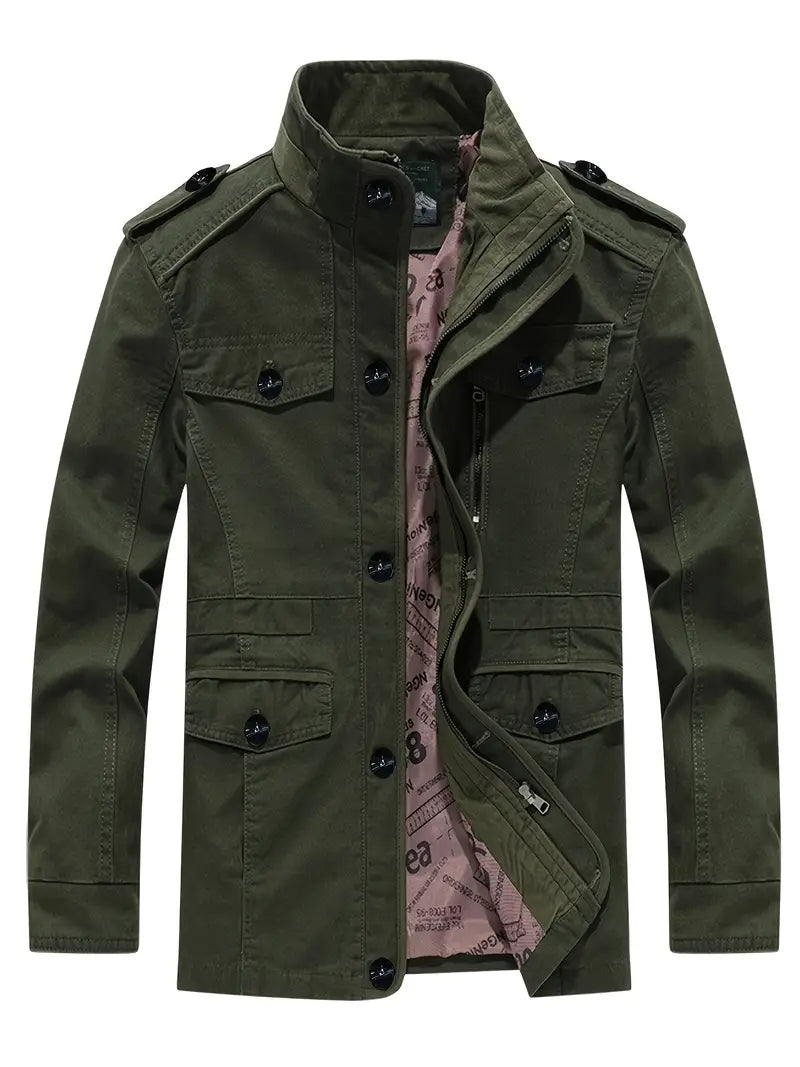 Shileryn bequeme, atmungsaktive Retro-Baumwolljacke für Outdoor-Aktivitäten